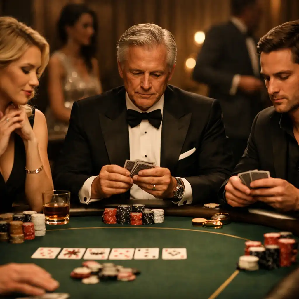 Kameralny turniej pokerowy podczas prywatnego wieczoru gamingowego HilJuris